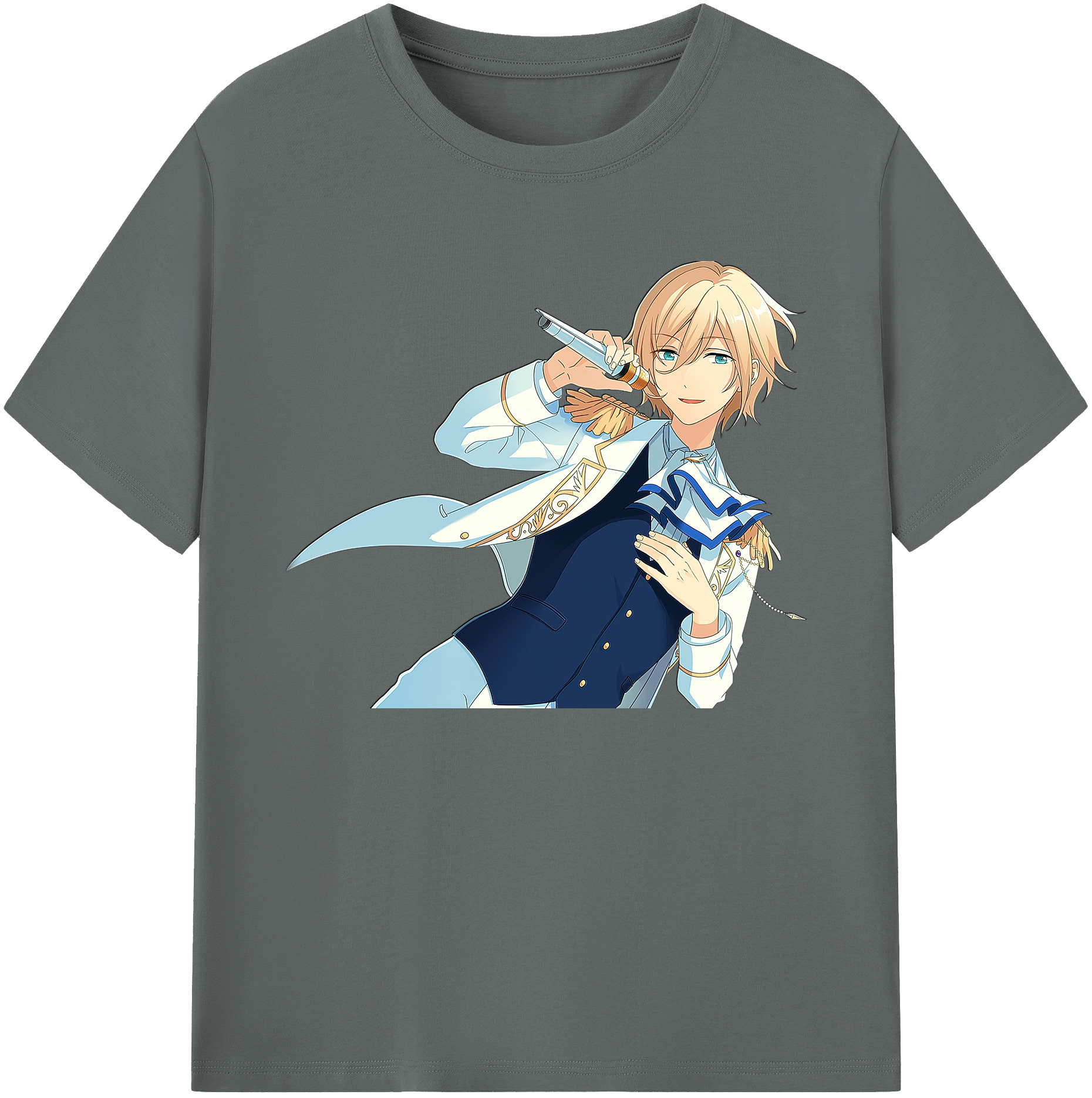 （画像用） あんさんぶるスターズ! Ensemble Stars 綿100％ メンズ半袖Tシャツ｜肌触りやわらか＆通気性